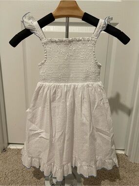 wonder nation White Smocked Sundress with Ruffled Straps